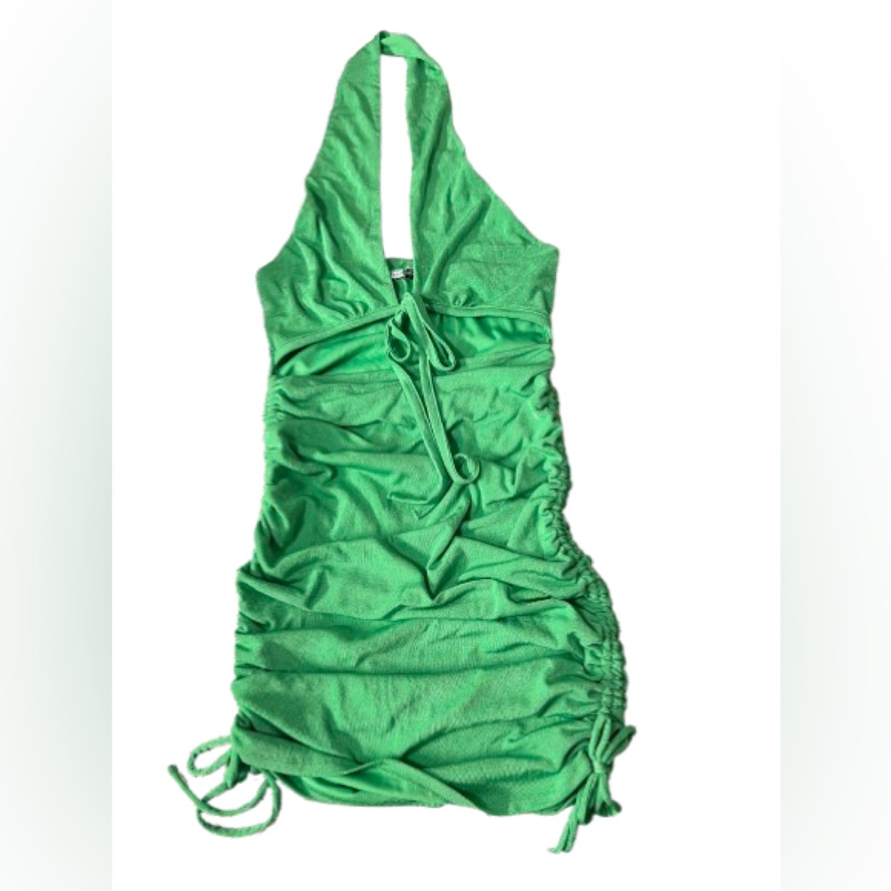 Fashion Nova Women Vibrant Green Swim Coverup dress